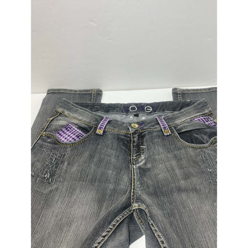 Coogi Women's Jeans Black Size 14W Embroidered Back Pockets